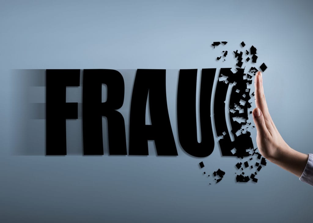 fraud being stopped