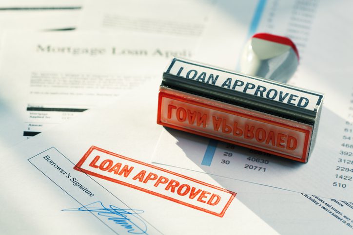 loan approved stamp on loan document
