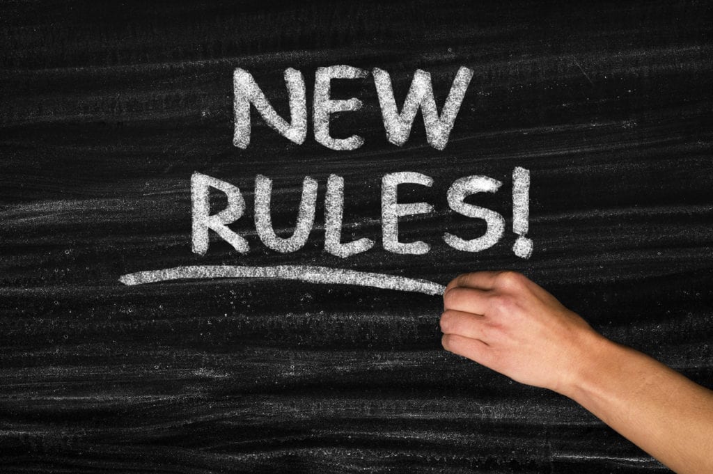 new rules chalk on chalkboard